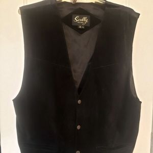 Vintage Men's Scully black suede vest xl